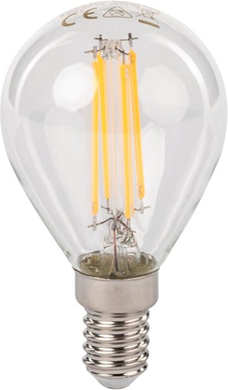 Amp LED C Sph Cl E14 2700K 470