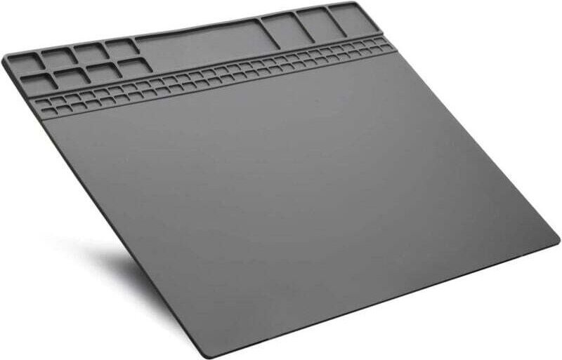 Lötmatte aus Silikon, hitzebeständige Lötmatte mit magnetischer Rückseite, rutschfeste, hitzebeständige Silikon-Reparatu...