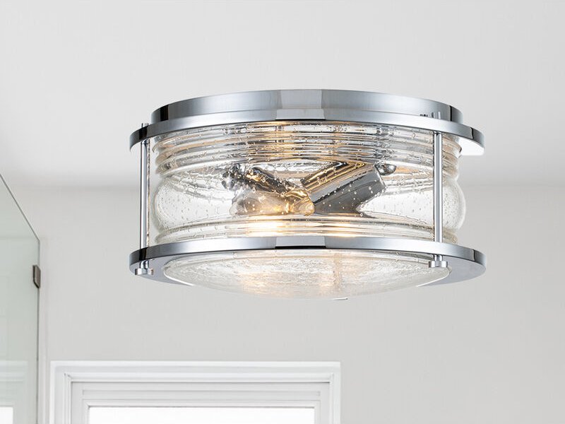 Thumbnail - Elstead - Kichler Ashland Badezimmer-Deckenleuchte Chrom poliert, IP44