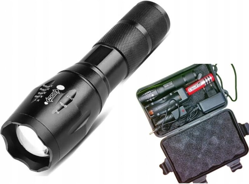 Superstarke taktische LED-Taschenlampe für Militär und Polizei