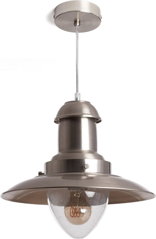 Pendelleuchte aus satiniertem Nickel Fisherman Nickel