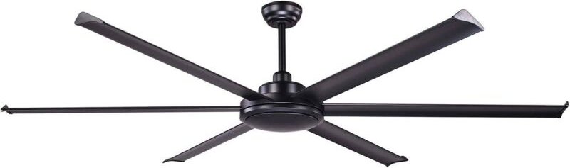 Faro Rotterdam xl Deckenventilator mit 6 Flügeln, Mattschwarz