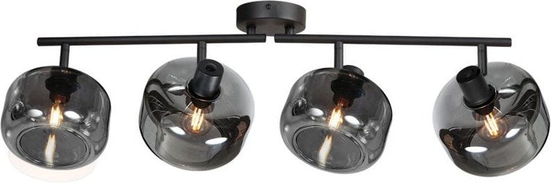 Mexlite - spot - Tenebris - schwarz - glas metall rauchglas -