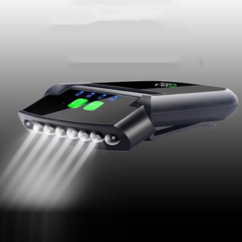 Wasserdichte LED-Taschenlampe mit Clip, USB-aufladbar, ultrahell, freihändiges Design mit Clip, ideal für Camping, Jagen...