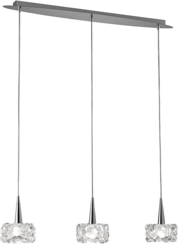 Inspired Mantra - O2 - Deckenanhänger 3 Light G9 Line Small, Chrom poliert