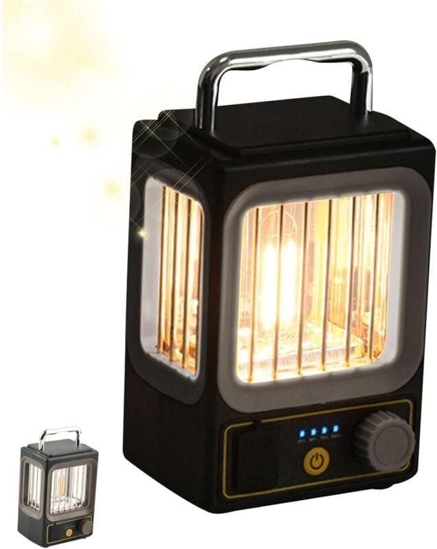 Solarbetriebene Laterne, tragbare Campinglaternen, 8,8 x 7,4 x 13,1 cm, wiederaufladbare Gartenleuchten, Tischlampe für ...
