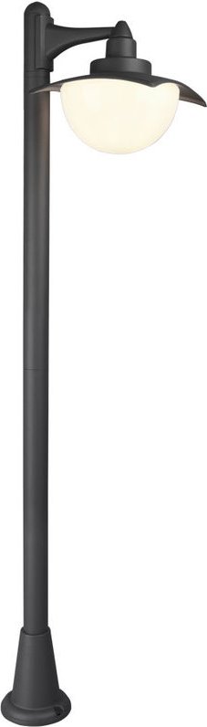 Sockelleuchte Außen rund Sockellampe Aussenbereich Aluminium Terrassen Standleuchte, Druckguss anthrazit, 1x E27, BxH 20...