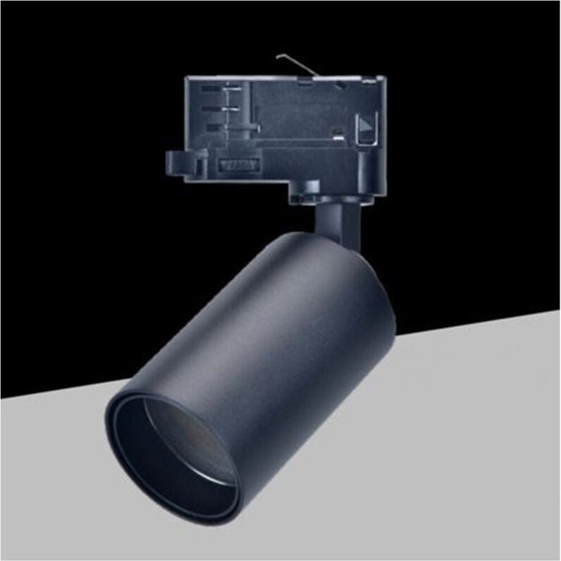 Trade Shop - copy of FARETTO LED PER BINARIO TRIFASE 40W LAMPADA ORIENTABILE LUCE NATURALE 4000K IP20 GD19C30 - Schwarz