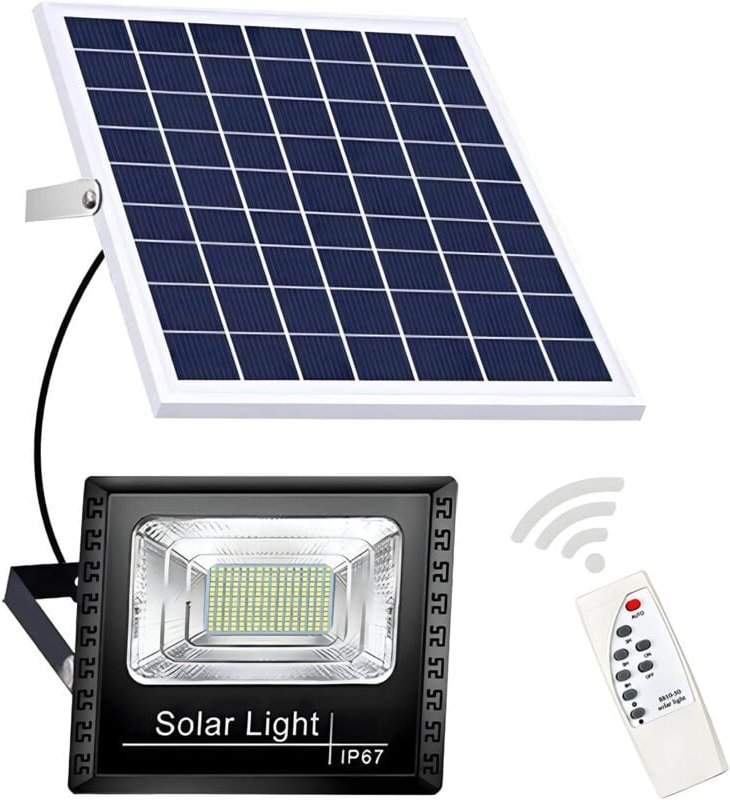 Verkauf 100 W – 800 W Solar-Flutlicht für den Außenbereich, 6000 K, IP67 wasserdicht, solarbetriebenes Sicherheitslicht,...