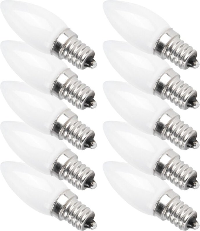 Eosnow - 10pcs Mini E12 led Candelabra -Glühbirnen 1,5 w ac 230 v für Home Car Cabinet Hotel Beleuchtung