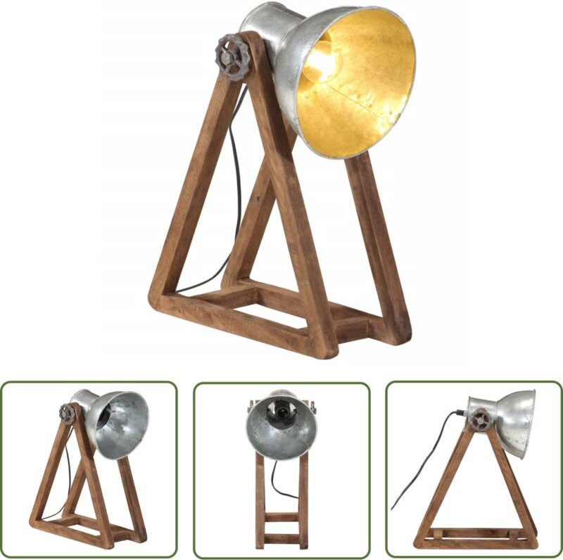 The Living Store Schreibtischlampe 25 W Vintage-Silbern 30x17x40 cm E27 - Vintage-Lampe - Industrielampen - Schreibtisch...