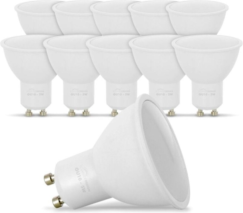 Eclairage Design - Los mit 10 LED-Lampen GU10 5W Äq. 40W 6000K Cool White