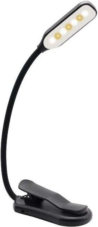 USB-aufladbare Clip-Schreibtischlampe - Schwarze 7LED-Buchleuchte Clip-Schreibtischlampe Schülerleseleuchte LED-Augensch...