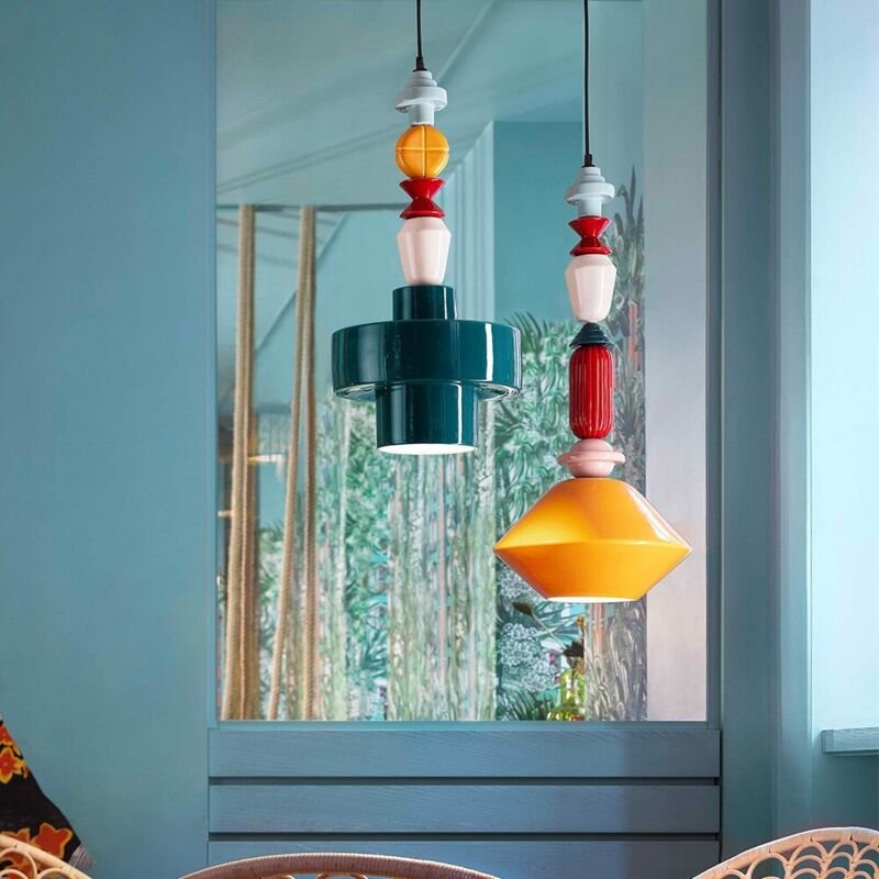 DECO' LARIAT C2510, Deckenleuchte in Keramik, Ferroluce