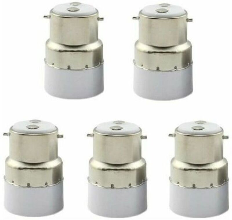 ZVD - Paquet de 5 convertisseurs de douille d'ampoule B22 à E14 Douille de douille B22 Passer au support de lampe adapta...