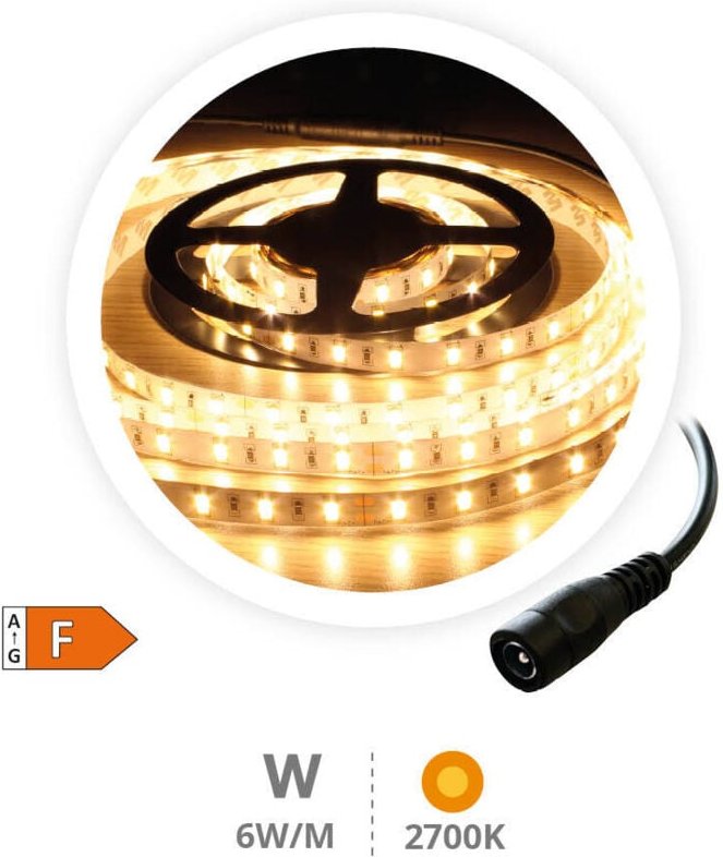 Rolle 5M LED-Streifen 6W/M 2700-3000K 24V