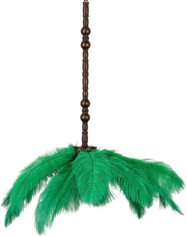 Grüne Feder Deckenleuchte 62X62X174 Cm