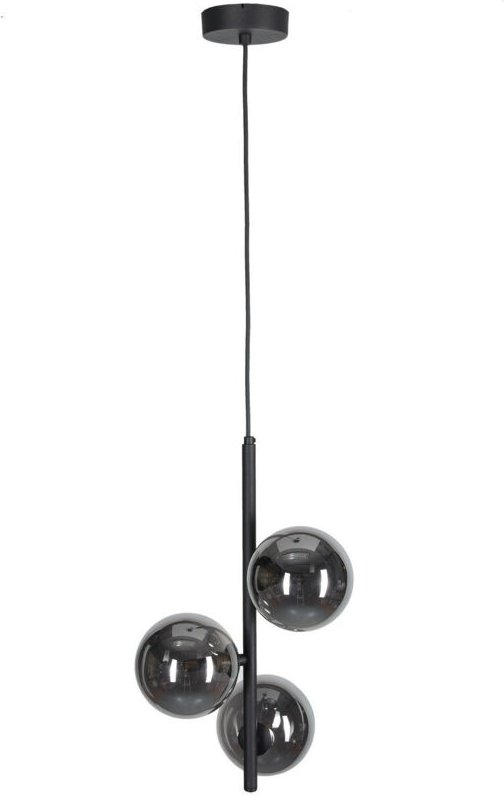 TK Estera Cluster Pendelleuchte Deckenleuchte Schwarz, Graphitglas 3xG9