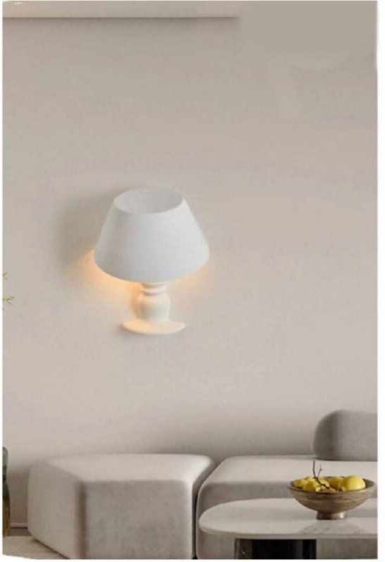 Thumbnail - Trade Shop - lackierbare wandlampe aus gips in form einer wandleuchte E14-ANSCHLUSS GS-E84 -
