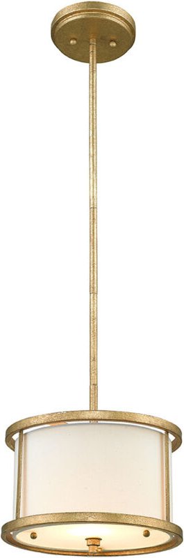 Pendellampe Deckenleuchte Hängelampe Stahl Gold d 26,7 cm Esszimmerlampe