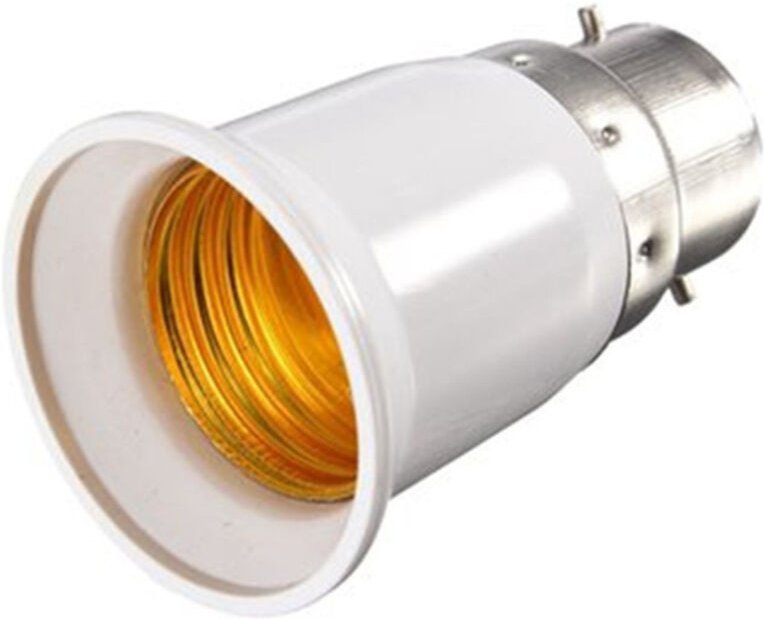 B22 Bajonett auf E27 Edison Schraub-Glühbirnenadapter (1 Stück)