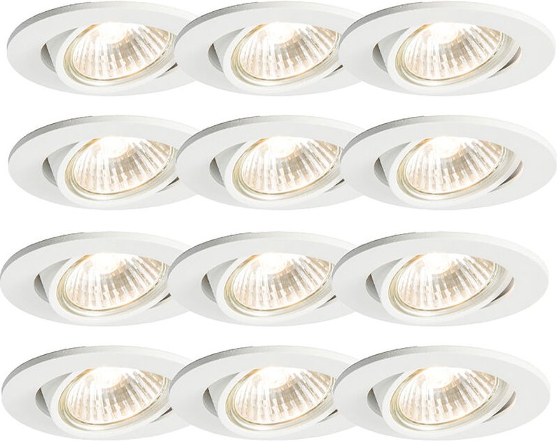 Set mit 12 Einbauspots weiß neigbar - Cisco