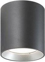 Thumbnail - Moderne Aluminium-Deckenleuchte mit transparentem Glasdiffusor, 12W Verbrauch, 1040 Lumen warmweißes Licht, graphitfarbe...