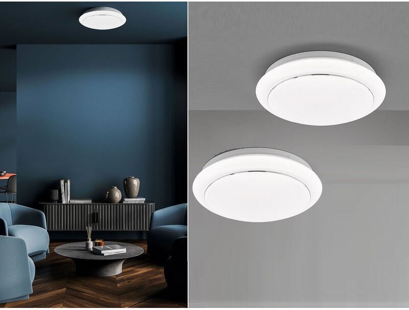 Led Deckenleuchten flach 2er set runde Deckenlichter Weiß, ø 38cm