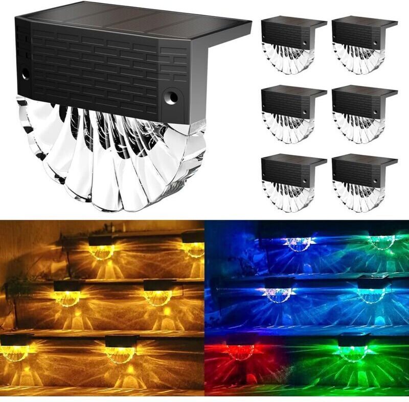Solarleuchte für den Außenbereich, 6 Solarleuchten, 3 Modi, IP65 wasserdicht, automatische Ein-/Ausschaltfunktion