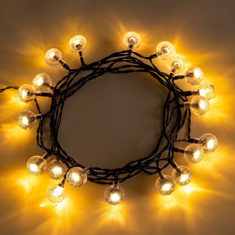 Sklum - LED-Girlande mit Solarladegerät 2 m Orixa Warmes Weiß