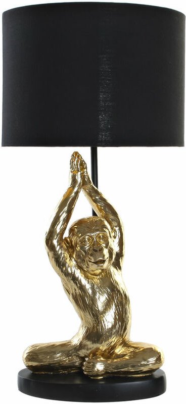 Résine Tischlampe 25x25x49 Mono Yoga Polyester Résine Material Multicolore Color Family Terns Details