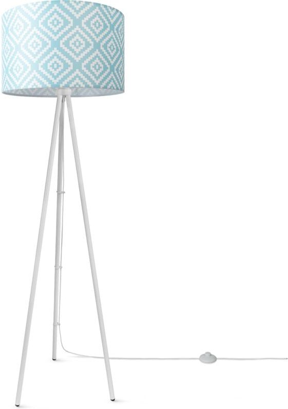 Paco Home - Stehlampe Wohnzimmer Modern E27 Leselampe Stehleuchte Stativ Retro Lampenschirm Design 6 (Ø45,5 cm), Stehleu...