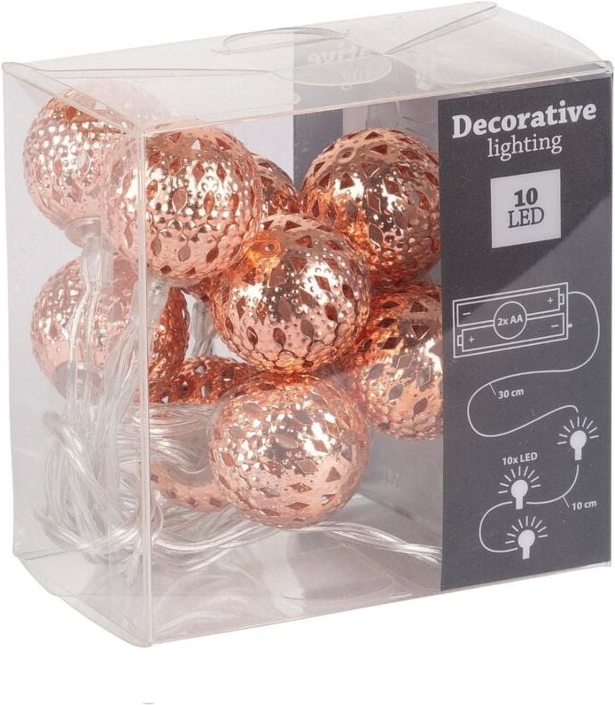 EDM-Lichterkette - Weihnachtsstimmung - 2,5m - warmes Licht - 10 LED-Glühbirnen - 71311