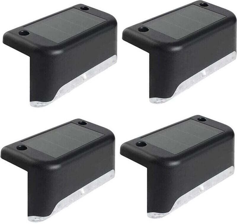 4er-Set Solarleuchten, LED-Beleuchtung, Solar-Gartenleuchten, weißes Licht, wasserdicht