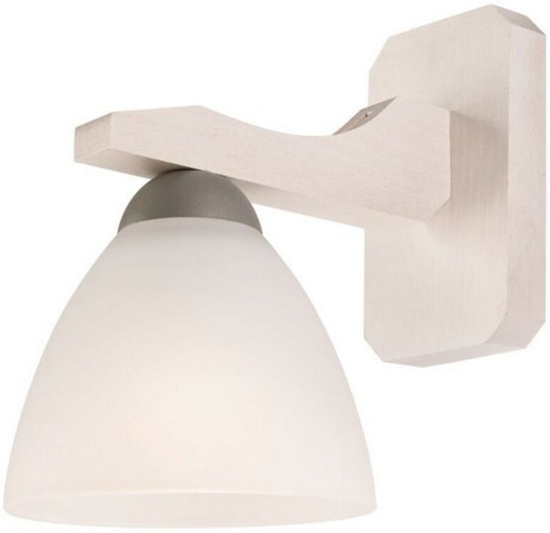 Thumbnail - Lamkur Adriano Dome Wandleuchte, Glasschirm, Weißbuche, 1x E27