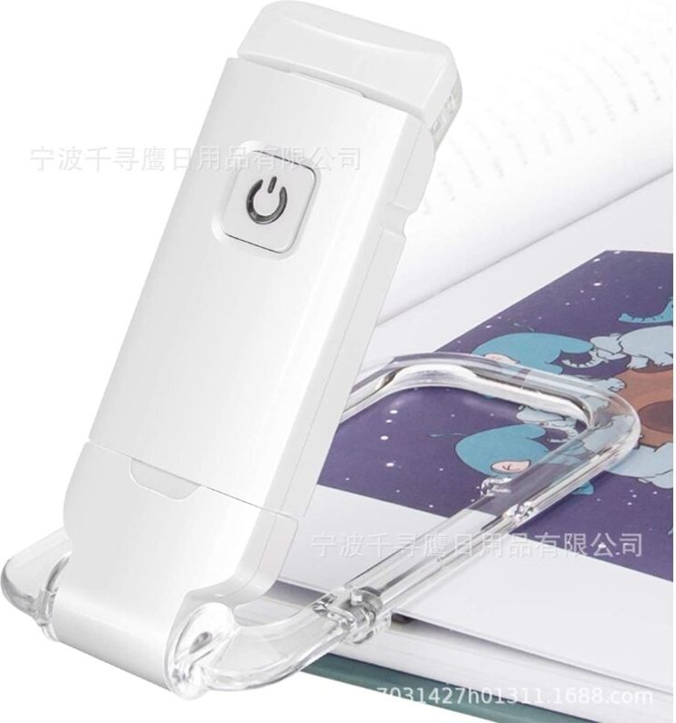 Buch-Clip-Leseleuchte, USB-aufladbare Clip-Lampe zum Lesen im Bett, Buchlampe mit 3 einstellbaren Helligkeitsstufen