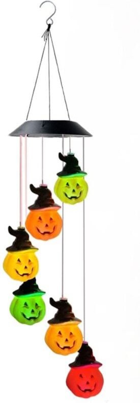 Halloween Kürbis Solar Windspiele Lichter Wasserdicht Hängen String für Decor
