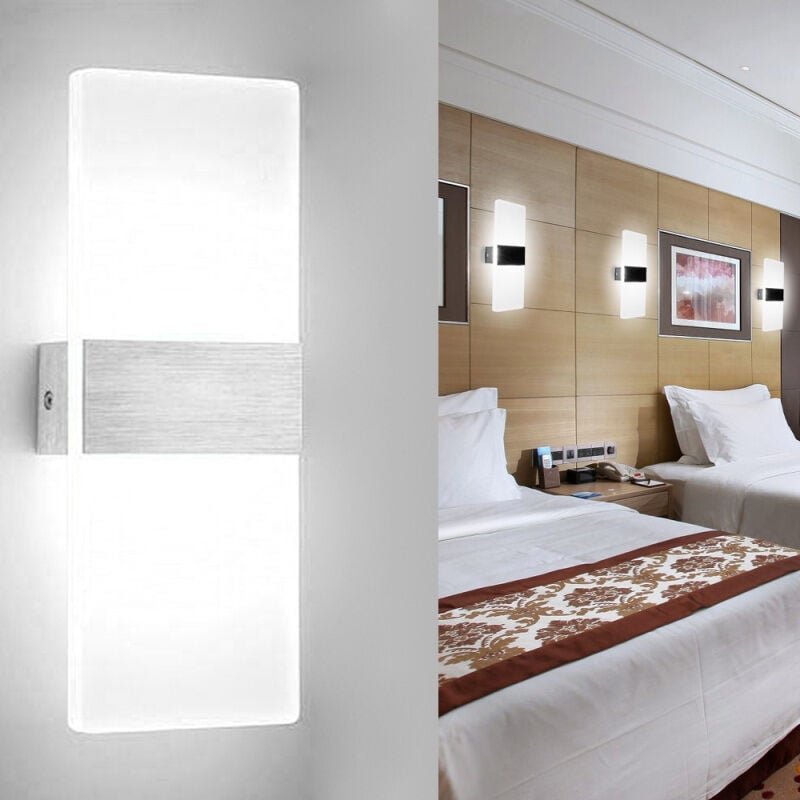 Wolketon LED Wandleuchte innen 12W Modern Wandlampe Acryl Wandbeleuchtung fuer Wohnzimmer Schlafzimmer Treppenhaus Flur....