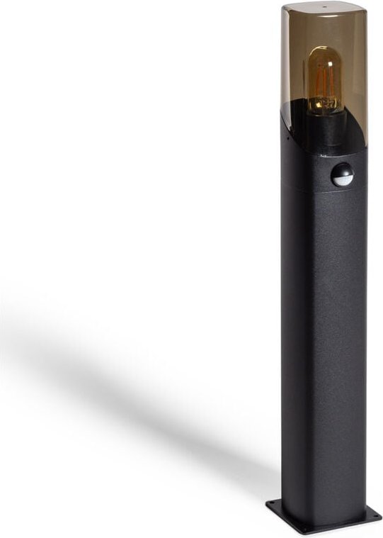 Efectoled - Bodenstehleuchte Außen 60cm Aluminium mit pir Sensor Pelly Schwarz
