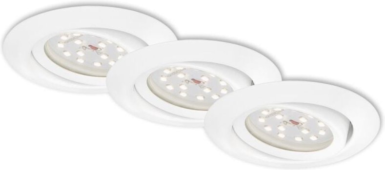 3er Set LED Einbauleuchte, Ø 8,2 cm, 3,5 W, Weiß, Briloner Leuchten
