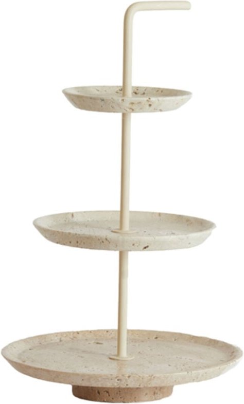 Etagere caglio aus Stein, 3-lagig Travertin - Light&living