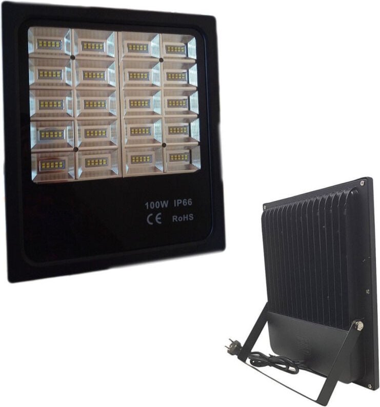 Trade Shop - SCHLANKER LED-SCHEINWERFER WEISSES LICHT IP66 100 WATT LED SMD -