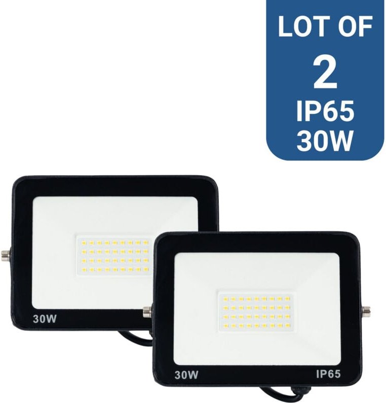 Pack x 2 - LED-Außenstrahler - 30W - 95lm/W - IP65
