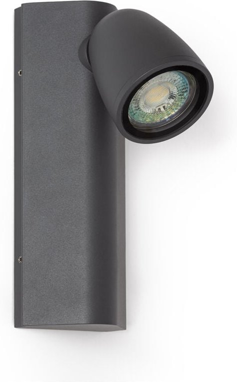 Wandleuchte Außen Aluminium Abel Dunkles Grau