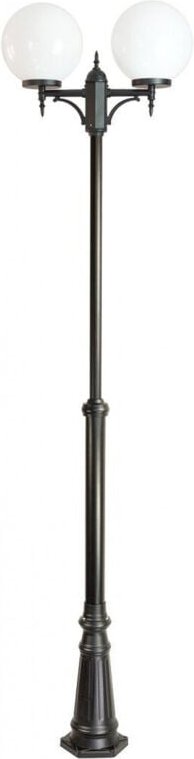 Gartenlaterne 290 cm weiß oder geräuchert Kugeln 2x30 cm 2xE27 schwarz IP43 SU-MA OGMWN 2 300 Kugeln