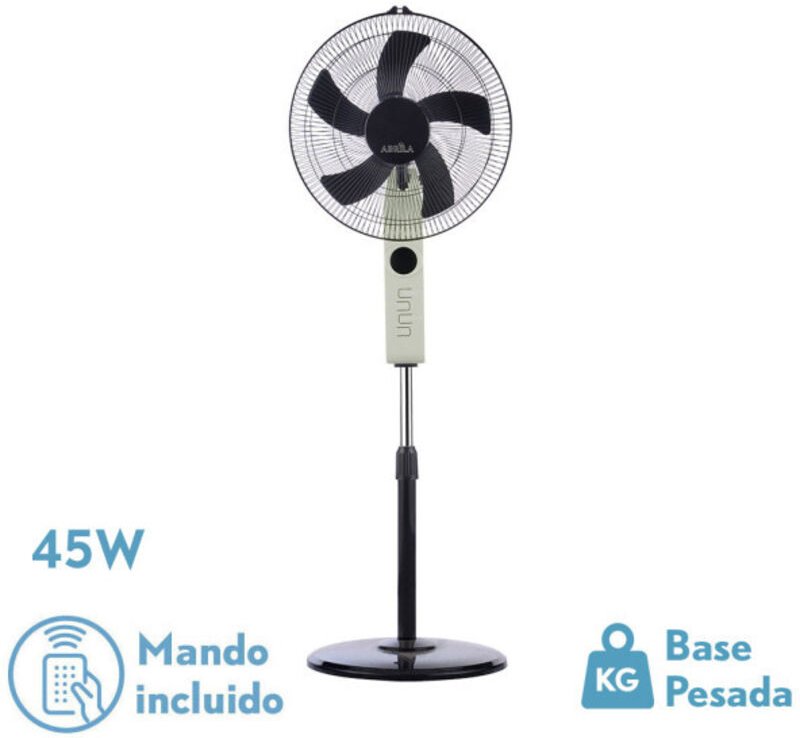 Ventilator de stehend Zirkus beige/schwarz 3vel 45w regx43x40cm oszillierend 5asp.w/remote und timer