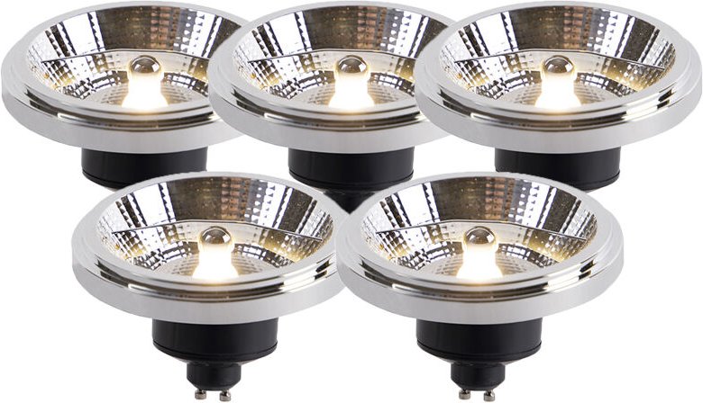 Luedd - Set mit 5 LED-Lampen AR111 GU10 12W 2000K-3000K Kelvin dimmbar