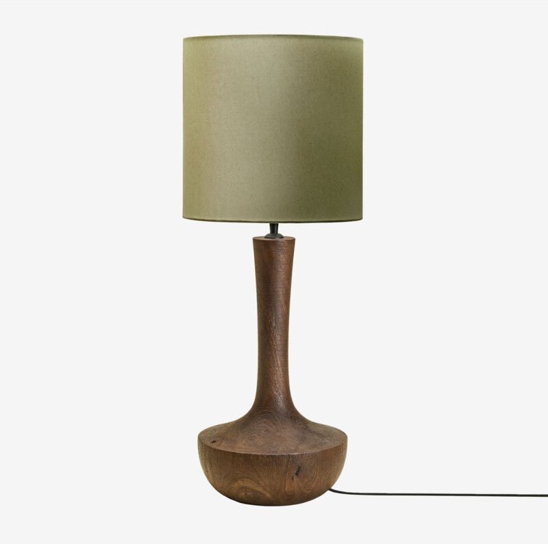 SKLUM Tischlampe aus Sintra-Mangoholz Dunkler Griff Holz