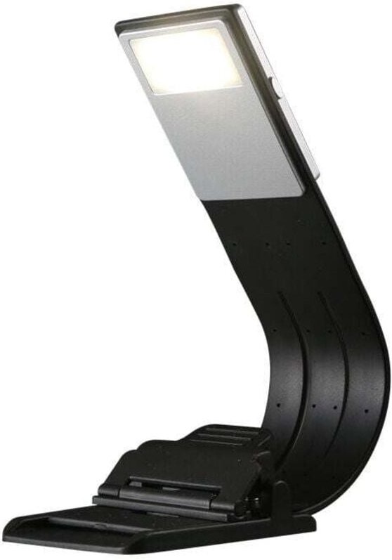 SNQ - LED-Leselampe zum Anklemmen, fester Schalter, 4 Helligkeitsstufen, Buchlampe, Multifunktion: Lesezeichen, Buchlese...