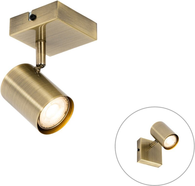 Moderner verstellbarer quadratischer Spot aus Bronze – Jeana